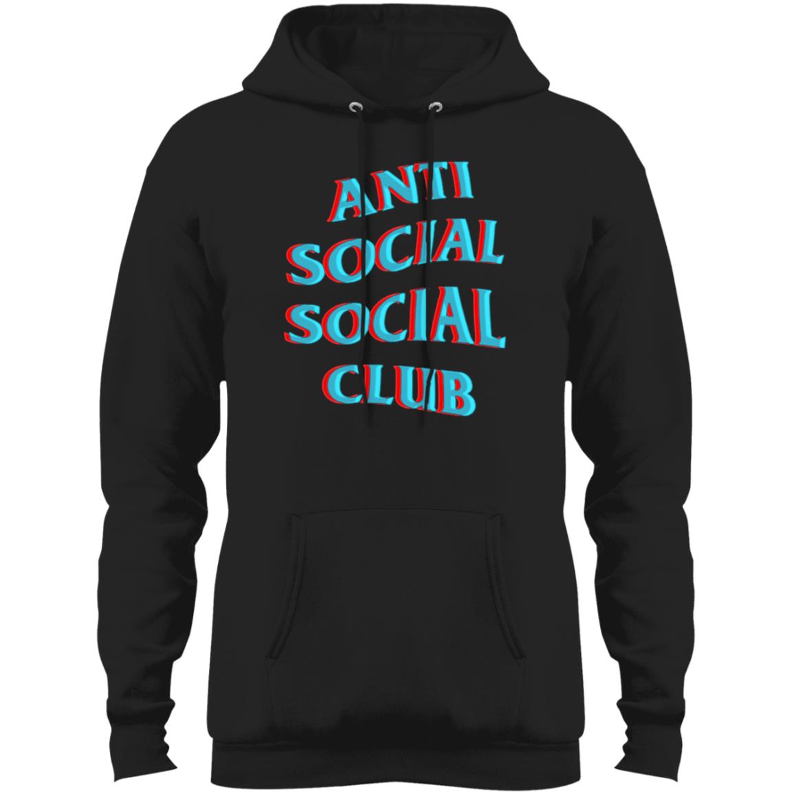 red anti social hoodie